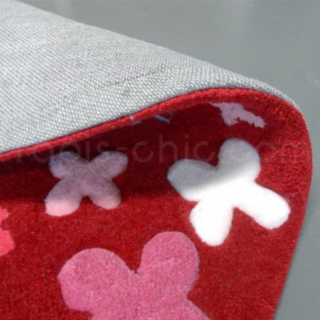 Tapis Rond pour Enfant Bloom Field Rouge par Esprit Home Tapis Rond pour Enfant Bloom Field Rouge par Esprit Home