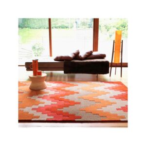 tapis ethnique chic orange 