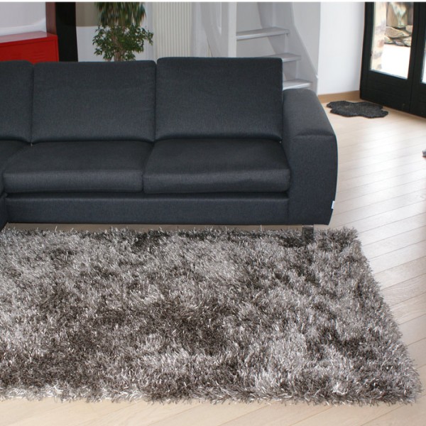 Tapis longues mèches taupe Arte Espina