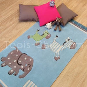 Tapis Lucky Zoo Bleu