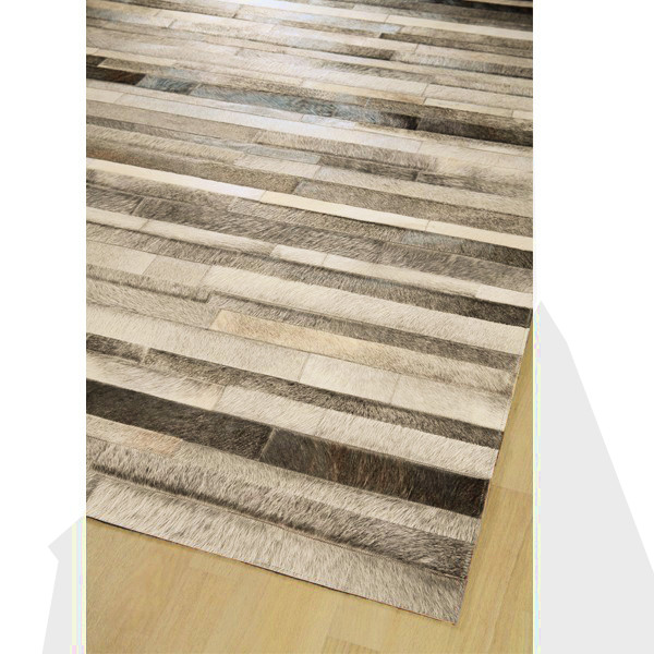 Tapis en cuir Jacob tons beige et écru