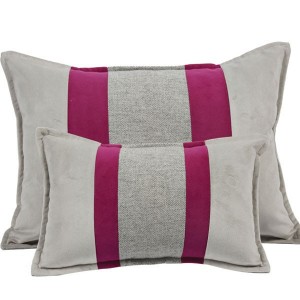 Coussin rose et gris