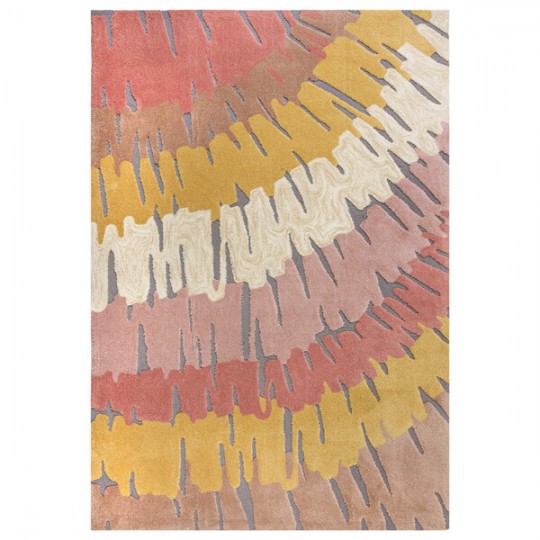 Tapis design couleur terracotta