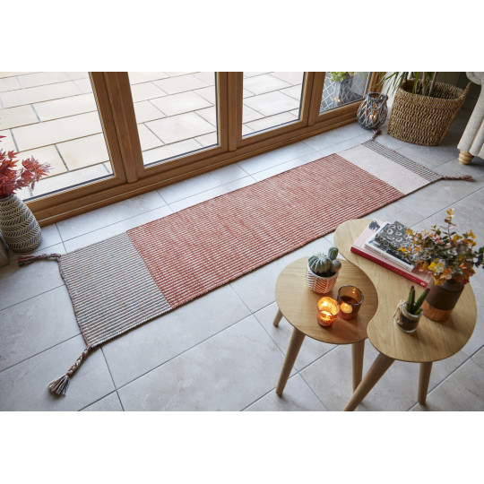 tapis laine entrée orange