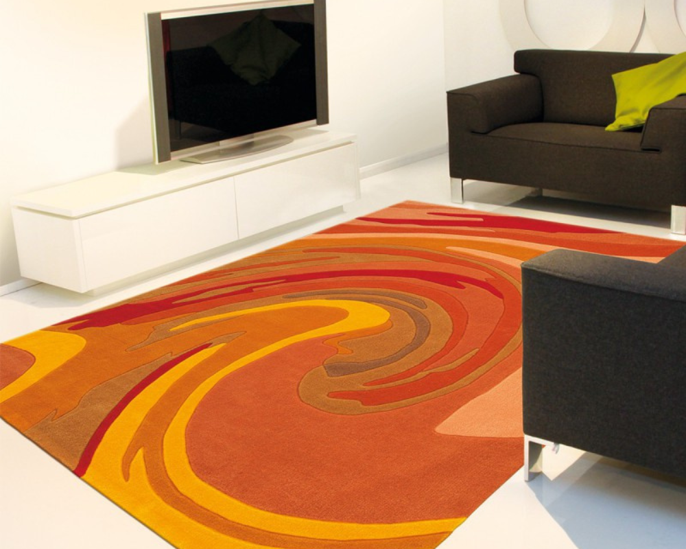 Tapis vintage orange 