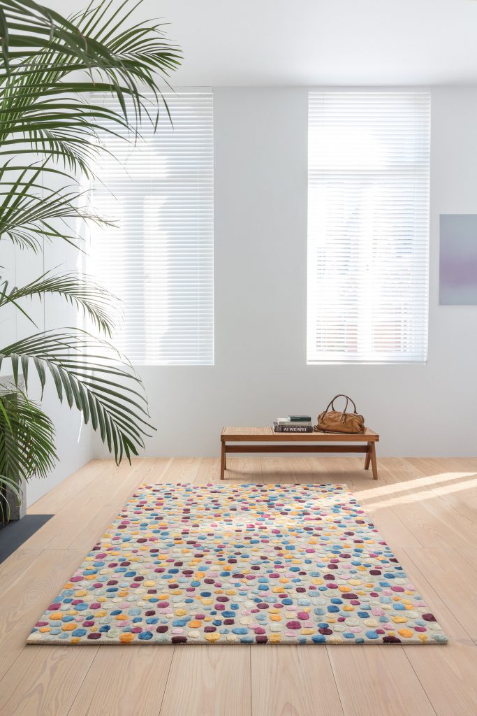 Tapis en laine multicolore dotted