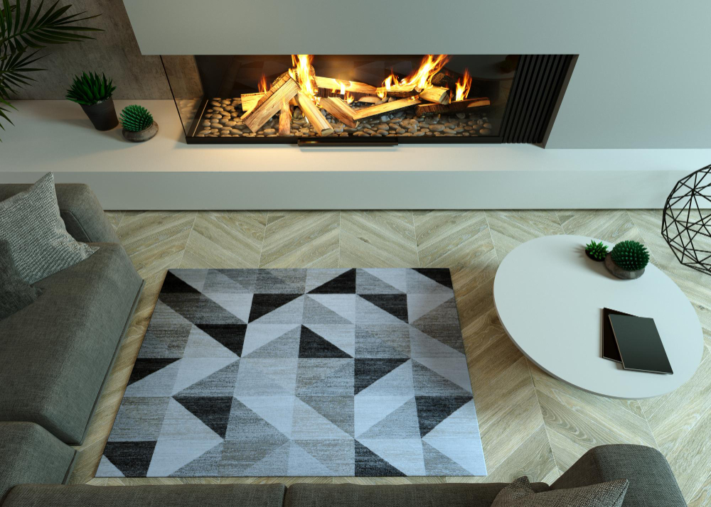 Tapis devant cheminée