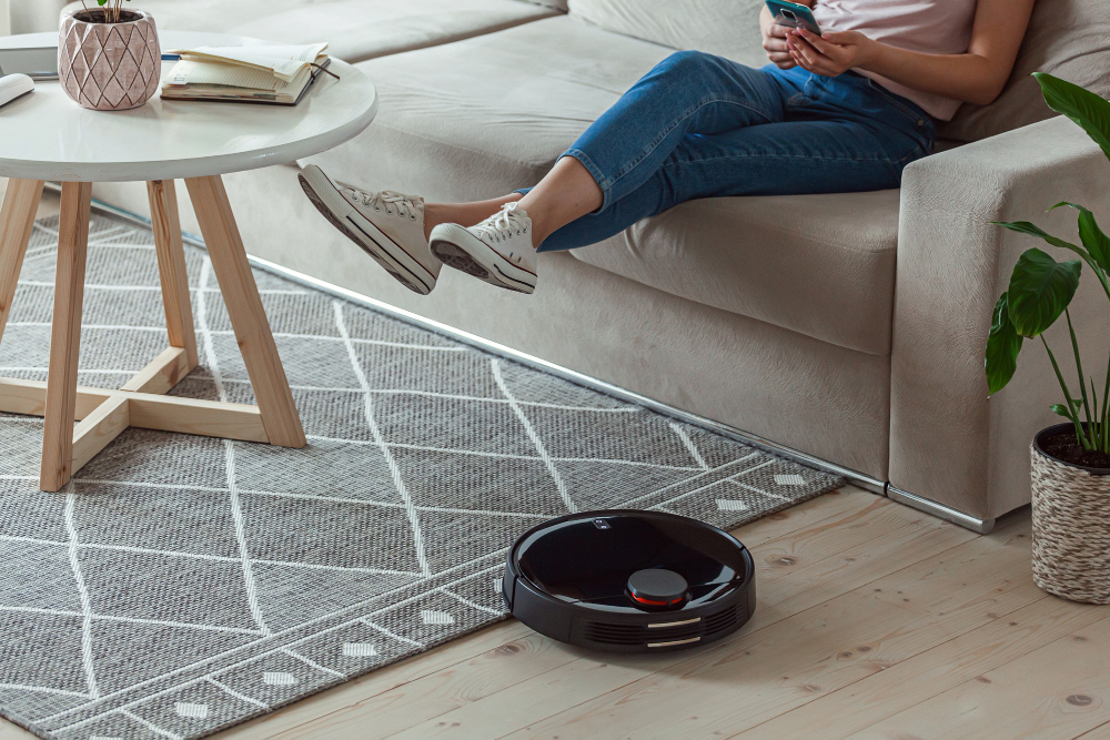 aspirateur robot et tapis