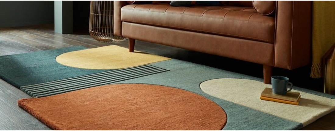 Tapis Rond Salon Design - Ajoutez une touche de modernité à votre espace de  vie – Heikoa