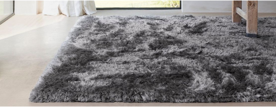 Shaggy - Tapis Uni à Poils Longs - Gris Clair 300 X 400 Cm - Tapis